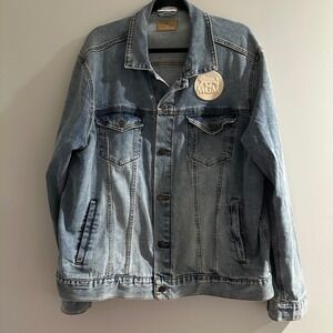 MGM Resorts International Denim Jean Jacket Mens XL Cotton Blend Embroider Patch